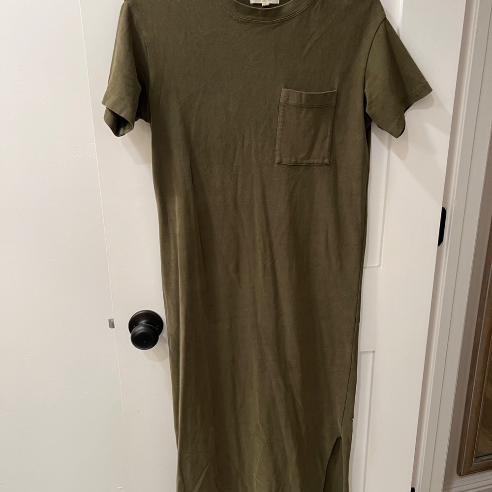 Madewell Green Midi Shirt Dress XS